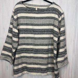 EILEEN FISHER FRINGE BOHO TOP